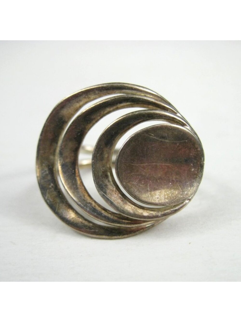 Robert Lee Morris RLM Studio Sterling Silver 925 Modernist Bold Circle Design Ri